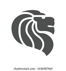 Lion Head Logo Vector Design Template