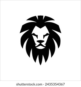símbolo y signo de diseño vectorial de logotipo de cabeza de león 