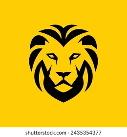 lion head logo vector design sign and symbol 