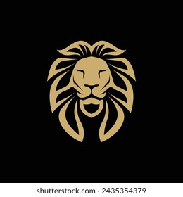 símbolo y signo de diseño vectorial de logotipo de cabeza de león 