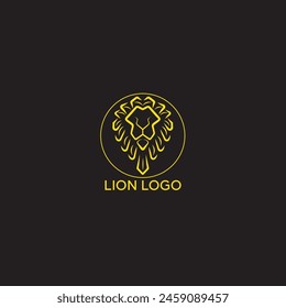 lion head logo vector design sign and symbol