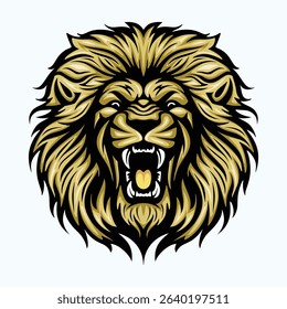 lion head logo vector design