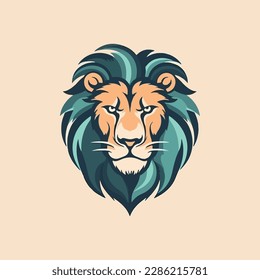 lion head logo vector editable