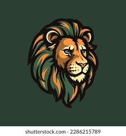 lion head logo vector editable