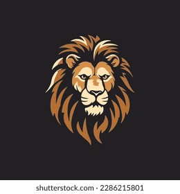 lion head logo vector editable