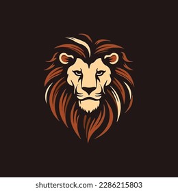 lion head logo vector editable