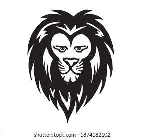  Logo de la cabeza de león, emblema del vector.