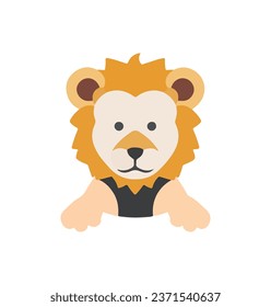 Vector de logotipo de cabeza de león para juegos y logotipos