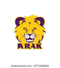 Vector de logotipo de cabeza de león para juegos y logotipos