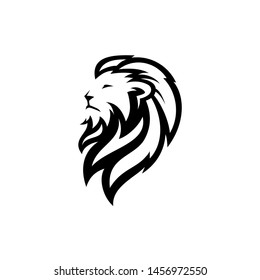 lion head logo vector icon download on white background