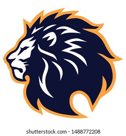 Lion Head Logo Vector Icon Mascot Design