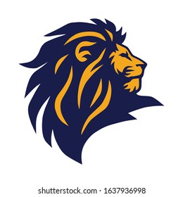 Lion Head Logo Vector Icon Mascot Design 