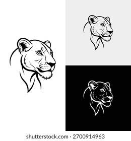 Ilustración de icono de Vector de logotipo de cabeza de león
