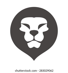 lion head logo vector. lion icon app. lion application template symbol. lion logo for your company. pride honor security symbol.