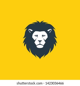 Lion head logo vector illustration design template. 