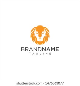 lion head logo vector illustration