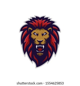 lion head logo vector illustration