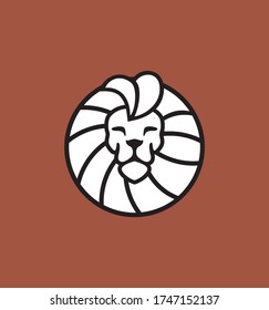 ilustración vectorial del logotipo de la cabeza del león