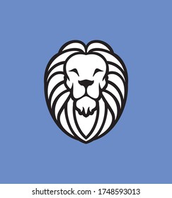 Logo de Lion Head, Ilustración vectorial, sencillo estilo plano para el logotipo de tu empresa