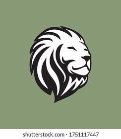 Logo de Lion Head, Ilustración vectorial, sencillo estilo plano para el logotipo de tu empresa