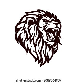 lion head logo vector illustration