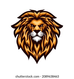 lion head logo vector illustration