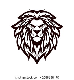 lion head logo vector illustration