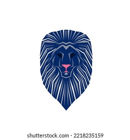 lion head logo, vector illustration eps10