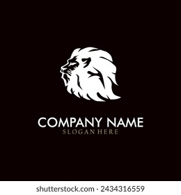Logo de Lion Head. Ilustración de vector de cabeza de león.