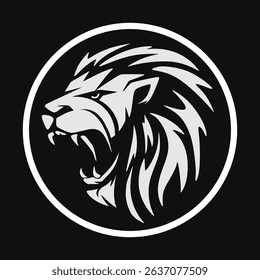 lion head logo, lion head vector illustration is good for company logo