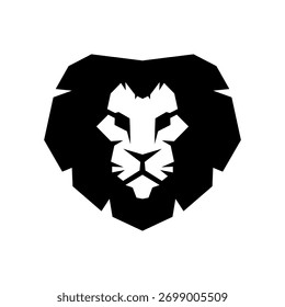 Ilustración vectorial del logotipo de la cabeza del león, diseño del emblema.	
