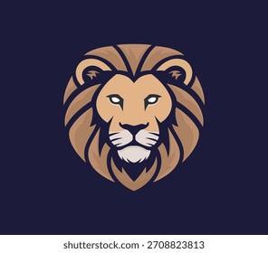 Lion head Logo vector illustration	