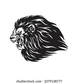 Lion Head Logo Vector Mascot 