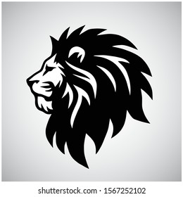 black and white lion art