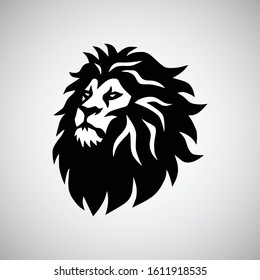 Lion Head Logo Vector Mascot Icon Design