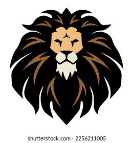 Lion Head Logo Vector Mascot Design Template