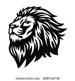 Lion Head Logo Vector Sports Mascot Design Illustration