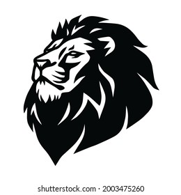 Lion Head Logo Vector Sports Mascot Design Illustration