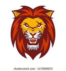 lion head logo vector template