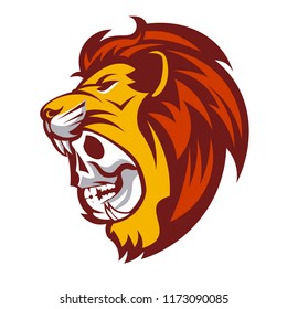 lion head logo vector template