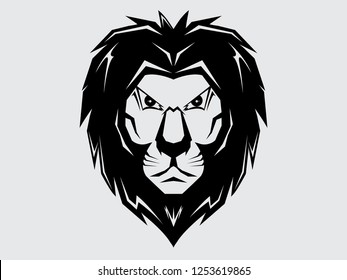 Lion Head Logo Vector Template Illustration Design