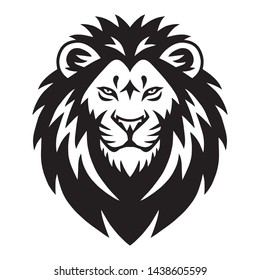 Lion Head Logo Vector Template Illustration Sports Mascot Design 