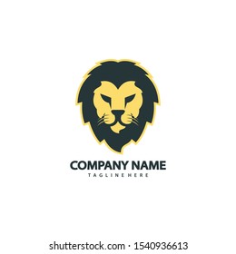 lion head logo vector template