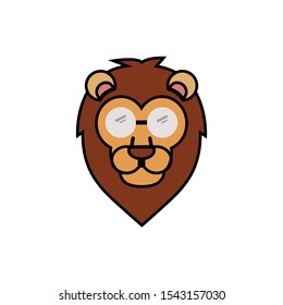 Lion Head Logo Vector Template Illustration Design