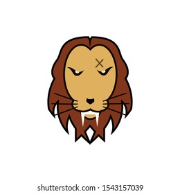 Lion Head Logo Vector Template Illustration Design