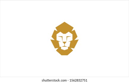 Lion Head Logo Vector Template Illustration Sports Mascot Design