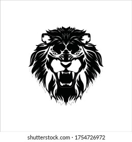 Lion Head Logo Vector Template Illustration Design