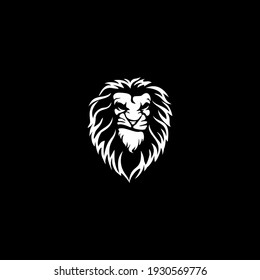 lion head logo vector template illustration design