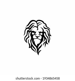 lion head logo vector template illustration design