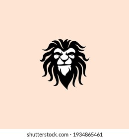 lion head logo vector template illustration design